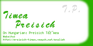 timea preisich business card